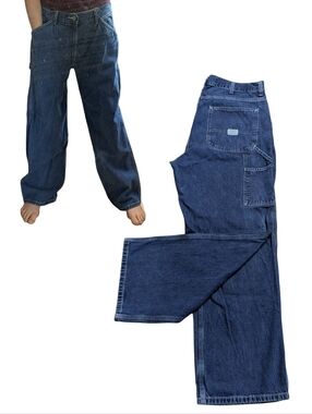 Gap Vintage Carpenter Unisex Wide Leg Baggy Jeans Size 38x30